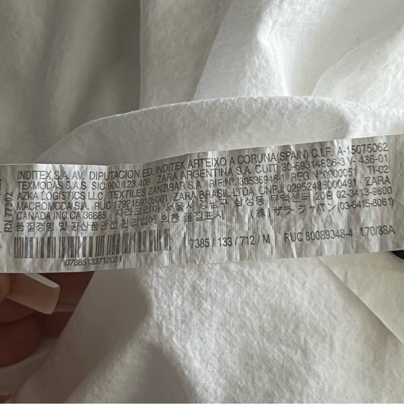 Zara White Midi Dress with Button Detail - Picture 8 of 8